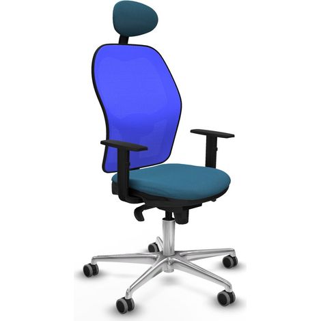 Sedia Ufficio con Poggiatesta Jorquera Piqueras y Crespo 1D086G1 Azzurro Verde petrolio (1/5)