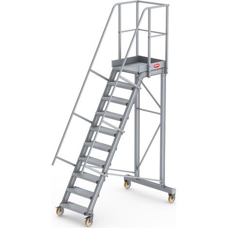 Altrex Podesttreppe fahrbar 60° 10 Stufen