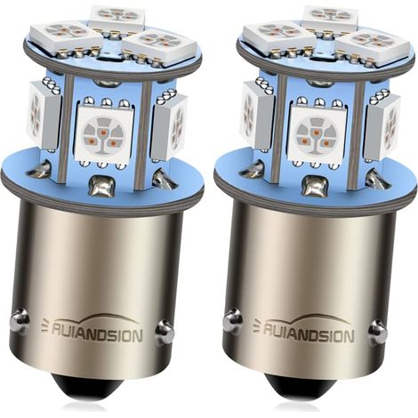 BAU15S Lot de 2 ampoules de rechange à LED super lumineuses 6 V 5050 8SMD pour feux de recul, clignotants latéraux (1/5)
