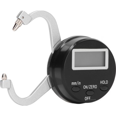 Digitales Metalldickenmessgerät 0-25 mm, Messinstrument mit doppelt gebogenem Arm (1/5)