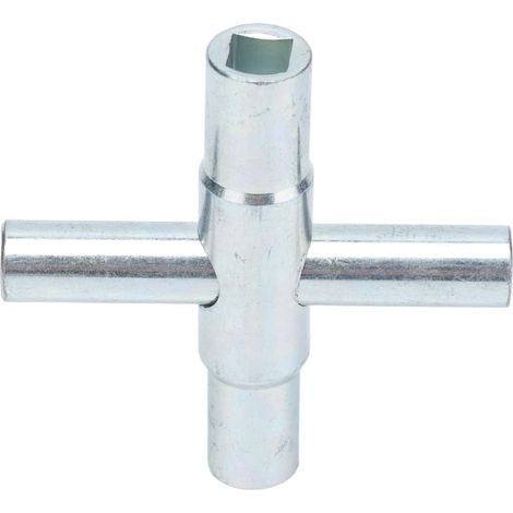 Clé de Sillcock à 4 voies, outil de clé croisée de robinet de robinet d'eau 4 en 1 outil de clé de salle de bain manuel (1/5)