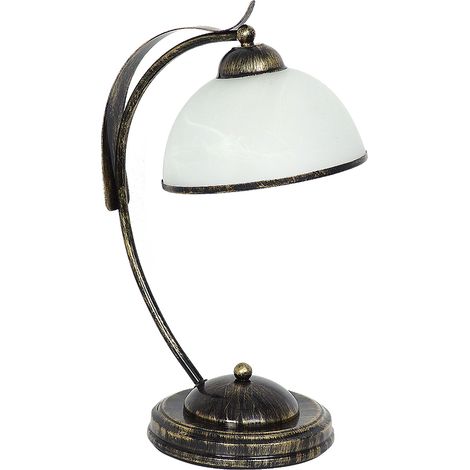 Tischlampe KORFU in Messing Antik