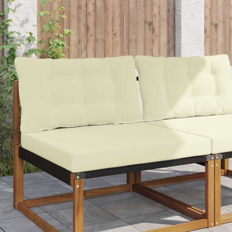 vidaXL  Outdoor Sofa Cushion  2 pcs Cream Polyester