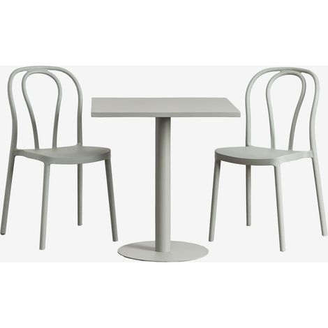 Set Tavolo Quadrato 70x70 cm e 2 Sedie da Giardino Mizzi SKLUM            