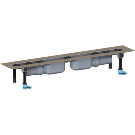 DALLMER caniveau de douche CeraLine PLAN 2 caniveaux, F 800mm, DN