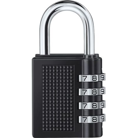 Cadenas à Combinaison 4 Chiffres - Serrure Sécurisée avec Code Personnalisable, pour Portail, Garage, Casiers, École, Gymnase, Hangar, Boîte à Outils et Rangement (1/5)