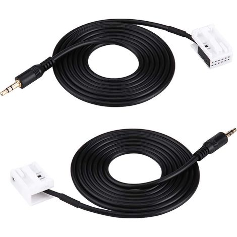 Aux-Kabel, Aux-Eingangskabel, 3,5-mm-Stereo-Audioadapter, 149 cm, verlustfreie Klangqualität mit 2 Entnahmeschlüsseln für 307, 308, 407, C2, RD4 (1/5)