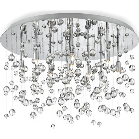 Plafoniera Contemporanea Neve Metallo Cromo 8 Luci G9 3W 3000K Luce Calda (1/4)