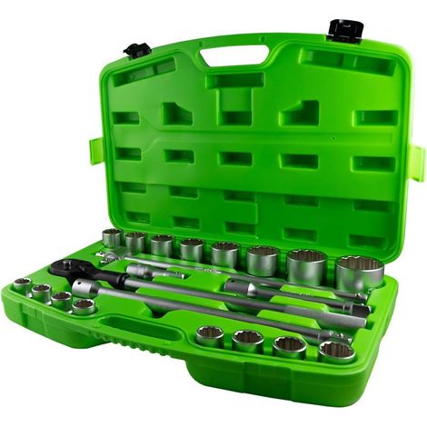ESTUCHE DE HERRAMIENTAS CON 21 PIEZAS AUTOCLE 3/4" 12 CANTOS