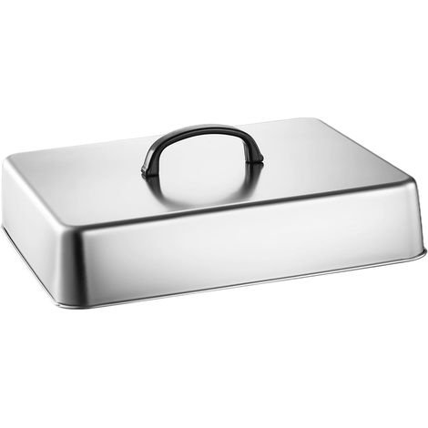Couvercle de protection pour chauffante Couvercles Rectangulaires en Acier Couvercle pour barbecue BBQ Gril Cuisson au Feu de Campagne Burger Légumes Viande (1/5)