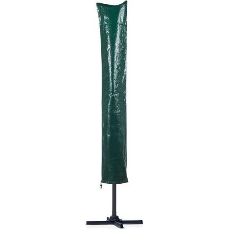 Schutzhülle mit Reißverschluss, Schutzhülle für Gartenschirme, UV-beständig, winddicht, wasserdicht, PE-Schutzhülle - 180 x 30 cm (Grün)