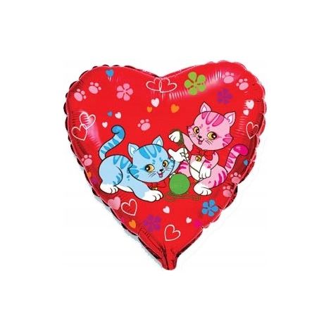 Ballon en aluminium de 18 pouces « Doux chatons », 1 pièce.