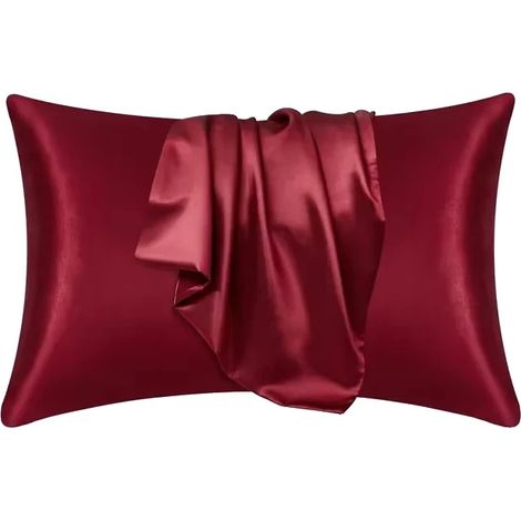 Asciugamano da cuscino, in morbido poliestere/cotone, ecologico, rosso, 51 cm x 66 cm (1/2)