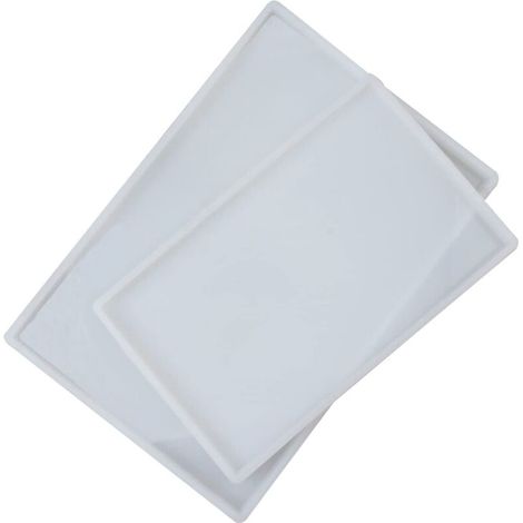 Harzform – Rechteckiges Silikon 15 x 25 cm und 20 x 30 cm – Für Epoxidharz-Gießen, Bastelarbeiten, Innendekoration – 2 Stück (1/5)