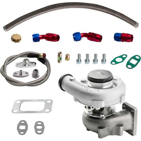 Universal Turbolader T3 T4 T04E .63 A/R .50 A/R Journal Bearing + ÖlleitungenUniversal Turbolader T3 T4 T04E .63 A/R .50 A/R Journal Bearing + lleitungen (1/5)