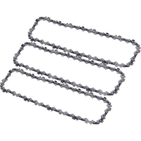 Lot de 3 chaînes et 1 Guide pour tronçoneuse sur perche, 40 maillons et Guide de 29cm, compatible avec Ryobi, Husqvarna, Makita et autres (1/5)
