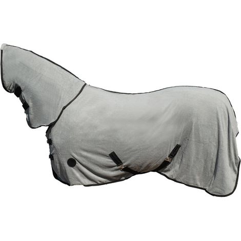 135 cm, grigio: Coperta in pile ad asciugatura rapida con copricollo modello DryUp