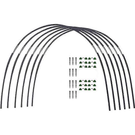 Filiyano – Kit d'arche pour serre de jardin, kit de tiges en fibre pliables pour jardin, support pour tunnel de plantation en arche de serre de jardin (1/5)