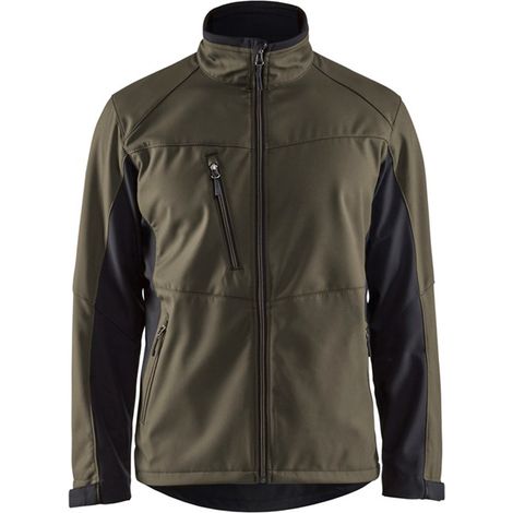 Veste softshell Blaklader double couche Bicolore Vert Olive / Noir S. (1/4)