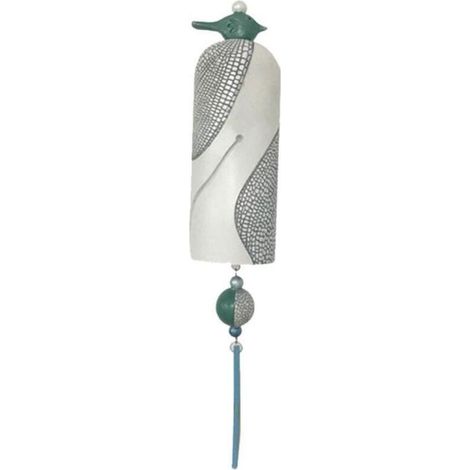 Bardusch - Pendentif suspendu de carillon de vent rustique d\'oiseau exquis, belles tentures de cloche de vent de résine pour la Vert (1/4)