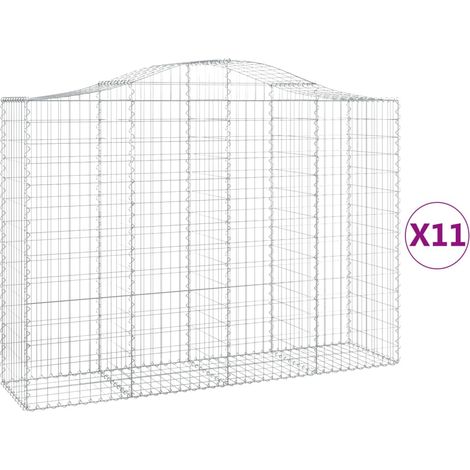 Maison Exclusive - Gabionen mit Hochbogen 11Stk. 200x50x140/160cm