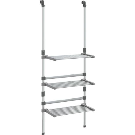 Séchoir à linge suspendu à 3 niveaux Aluminium CFW153442 (1/5)