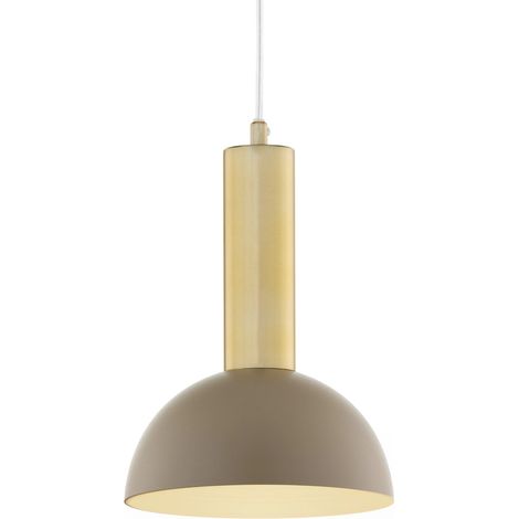 Lampe suspendue VITRUM GOLD beige et or, coupole Ø18 cm, 1xE27 15W (1/3)