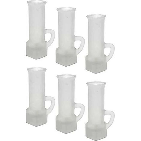 Set da 6 Bicchiere vodka limoncello liquori amari fresco bicchierino freezer 7cl bianco satinato bar pub ristoranti hotel cicchetti shot bodega fondo quadro anti caduta (1/4)