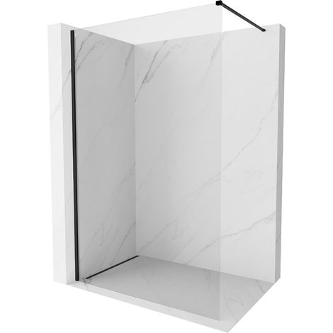 Mexen Kioto-X panel de ducha Walk-in 110 x 200 cm, transparente 10 mm, negro - 800-110-101-70-00-X (1/5)