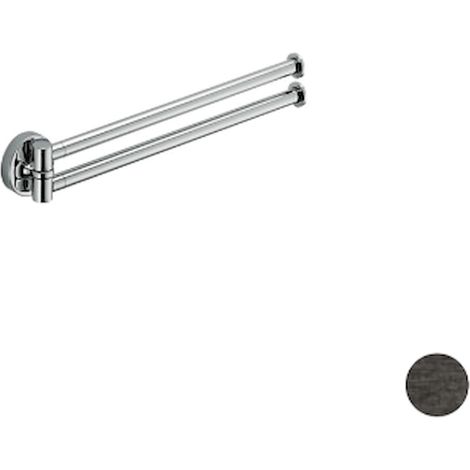 COLOMBO DESIGN Plus porta salviette doppio 34,5 grafite mat codice prod: W49130GM (1/2)
