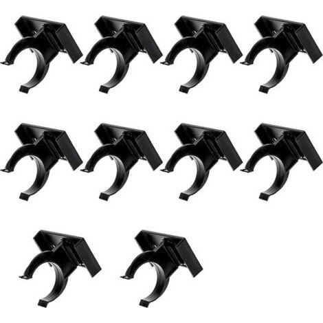 10er-Pack Sockelclips für die Küche – schwarzes Polypropylen, 27 mm Durchmesser, für Möbelfüße mit 2,6–2,8 cm Durchmesser, Sofa, Bett, Tisch, Schrank (1/5)