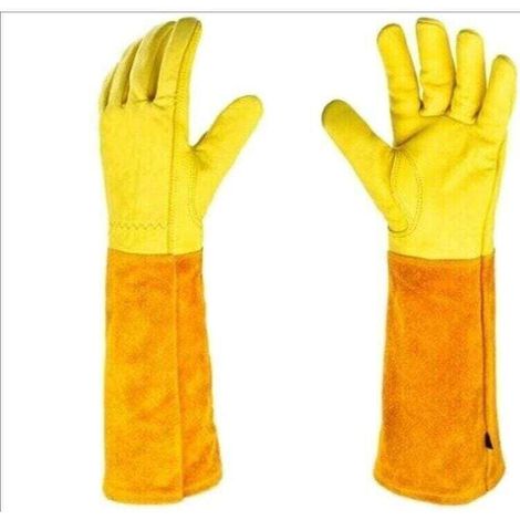 Gants de jardinage rsistants aux coupures et aux pines Protection Cuir Gants de Jardinage pour les pines et Ronces et Gants de Travailjardiner,travaux mnagersM code) (1/4)