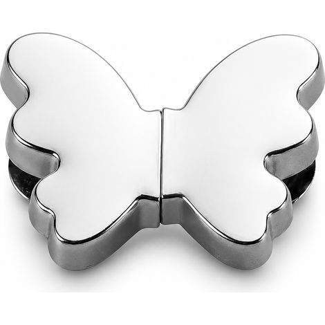 Attache rideau magnétique papillon argent grand modèle anti jour (1/5)
