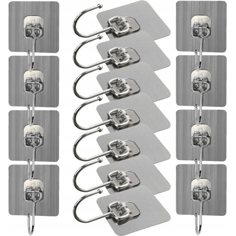 20 robusti ganci da parete in PVC e acciaio inossidabile (1/5)