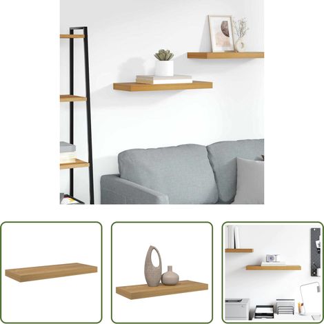 Rangement intérieur - Étagère Murale Marron 50 x 23 x 4 cm Bois d'ingénierie (1/5)