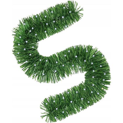 GHIRLANDA NATALIZIA ALBERO DI NATALE 400cm CATENA LUCI 100LED BIANCO FREDDO