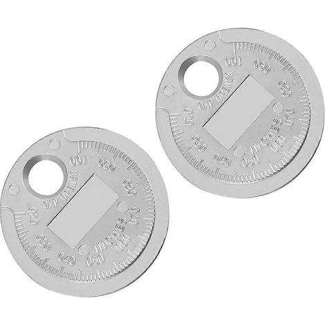 Outil de mesure d'écartement des bougies d'allumage (lot de 2) - Outil professionnel de mesure du calibre des étincelles (1/5)