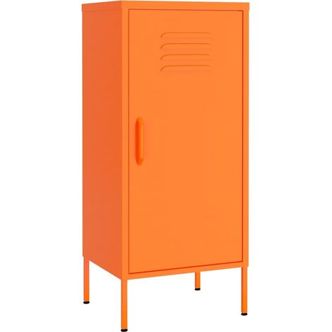 Meuble de rangement 1 porte Klako 42,5cm - Acier mat-Orange (1/5)