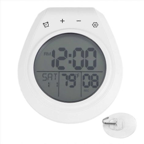 Horloge de douche numérique étanche, minuteur, format 12/24 heures (1/5)