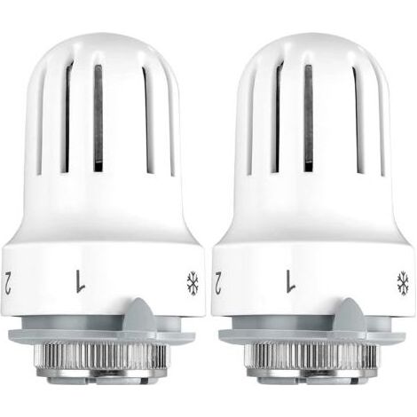 Tête thermostatique,2 pièces vanne de radiateur thermostatique radiateur thermostatique TRV m30x1.5 tête de remplacement de vanne de radiateur système de chauffage contrôle de la température pour le b (1/5)