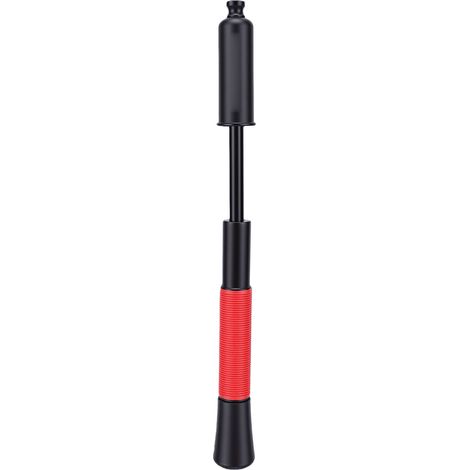 Pompe à ballon avec rangement pour aiguille - Système de gonflage par poussée-traction pour ballons de basketball, football et volleyball - Rouge (1/5)