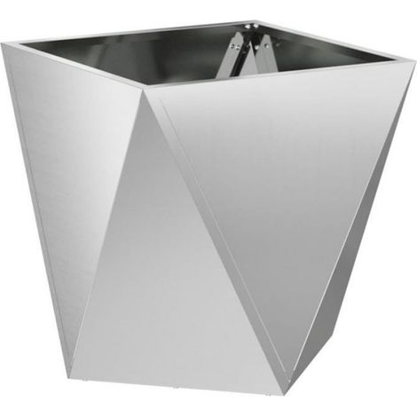 Cache conteneur - protege conteneur Vidaxl Jardinière Argent 40 x 40 x 40 cm Acier galvanisé (1/2)