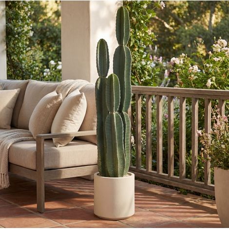 Planta artificial cactus 111 cm verde de EVA con maceta decorativa (1/5)