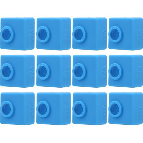 12 Stück Silikonsocken Aluminium-Heizblockabdeckung Zubehör für MK7/8/9 3D-Drucker (1/5)