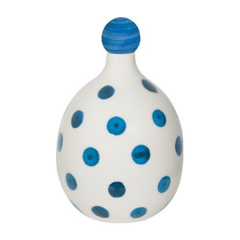Lido Bouteille en céramique à pois bleu Zafferano