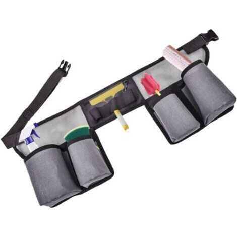 Cinturón de herramientas de limpieza, cinturón de herramientas de 4 bolsillos, bolsa de herramientas para cinturón de limpieza, cinturón de herramientas de bricolaje para jardinero, carpintero, electr