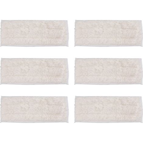 Lot de 6 Lingettes Sèches Réutilisables pour Robot iRobot Braava jet 240/241 en Microfibre Blanche (1/5)