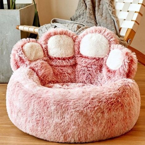 Panier Chien Moyen Taille 70cm, Multi-Rose Coussin Chiens Anti Stress Lavable et Antidérapant, Moelleux Lit pour Chien Peluche (1/5)