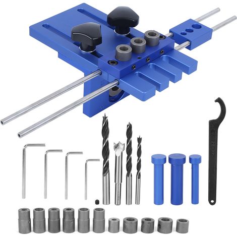 Ouverture de trou 3-en-1 outil de positionnement, accessoire de menuiserie en alliage d'aluminium, pièces de quincaillerie (1/5)