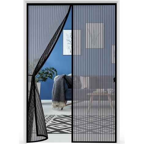 Zanzariere adatte per porte a battente 100 x 200 cm, telaio magnetico con chiusura automatica, telaio magnetico per porte a battente (1/2)